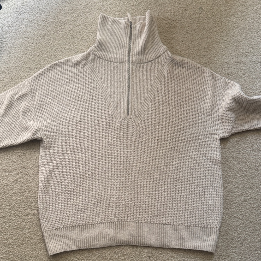 Aerie Cream Turtleneck Sweater